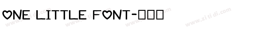 one little font字体转换